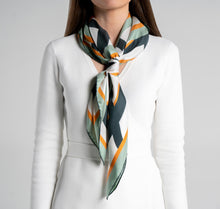 Load image into Gallery viewer, Modernist Silk Scarf on model womens scarves
