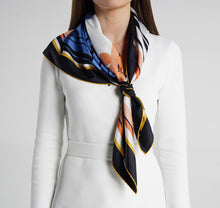 Load image into Gallery viewer, French Porte Silk Scarf on Model