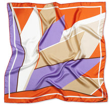 Load image into Gallery viewer, Modern Fleur Silk Scarf Womens Square Silk Twill Scarves