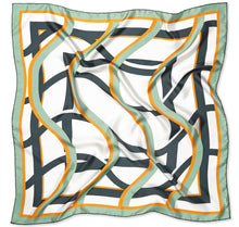 Load image into Gallery viewer, Modernist Silk Scarf Womens Square Silk Twill Scarves