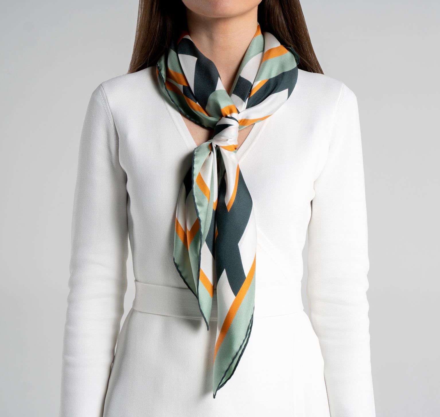 Modernist Femme Silk Scarf  Sésam sustainably handcrafted silk