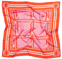 Load image into Gallery viewer, Queen Foulard Rouge and Rose Womens Square Silk Twill Scarves