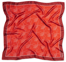 Load image into Gallery viewer, Sesam Motif Burgundy Womens Square Silk Twill Scarves